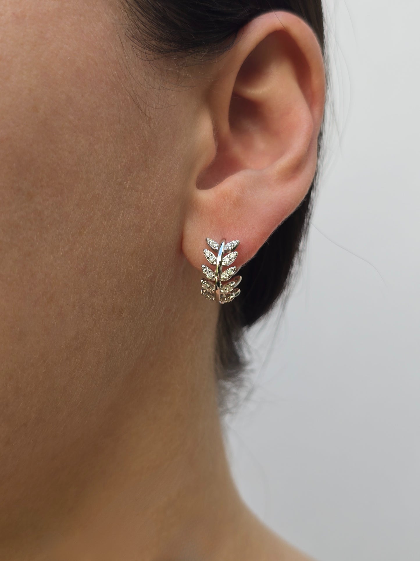 Pendiente Moissanita Silver Leaf