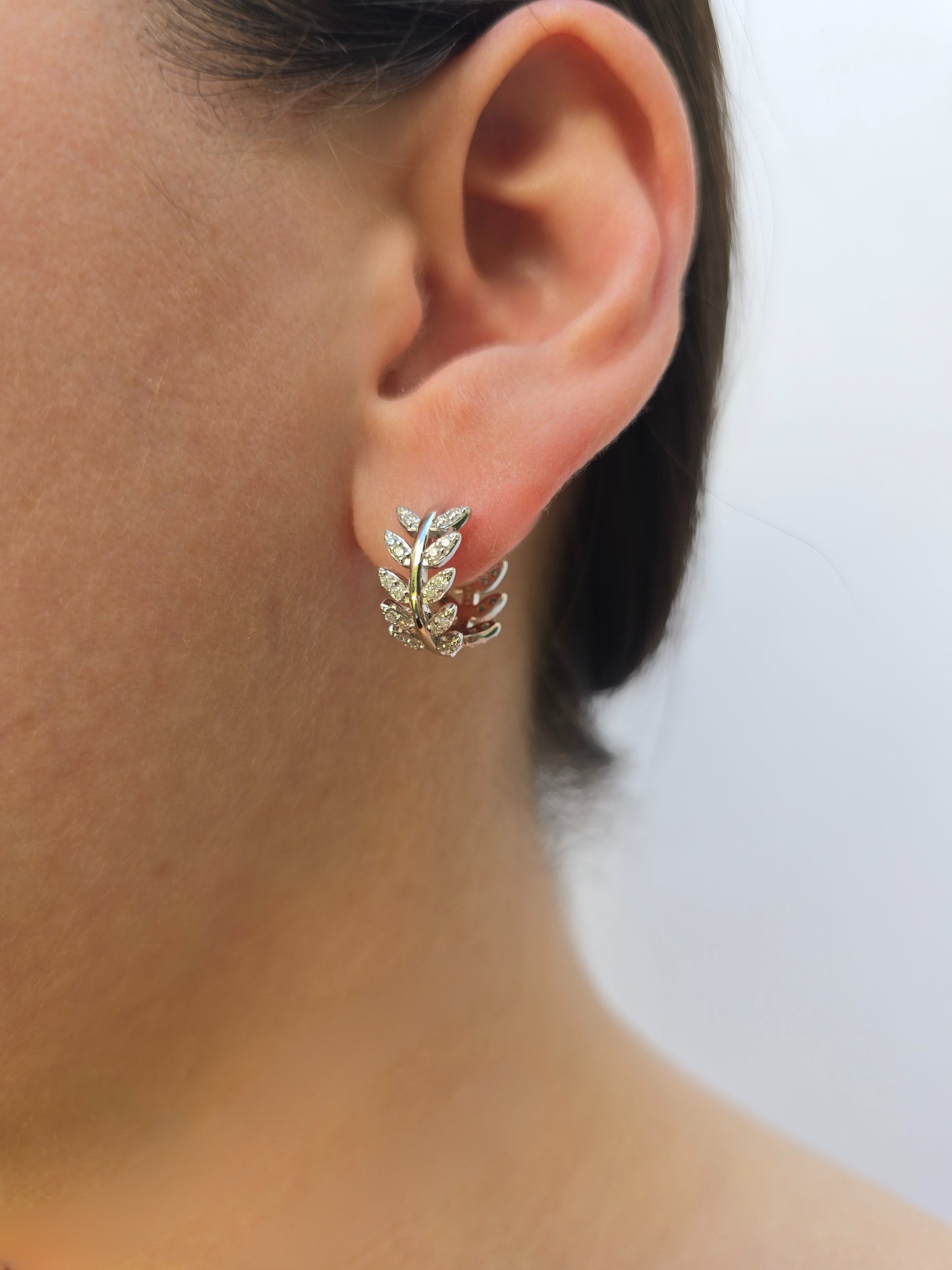 Pendiente Moissanita Silver Leaf