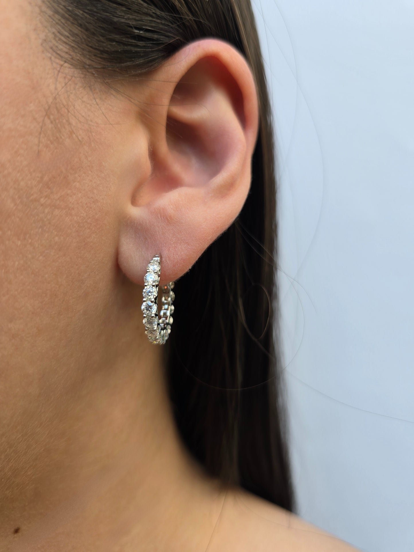 Pendiente Moissanita Sparkling Loop