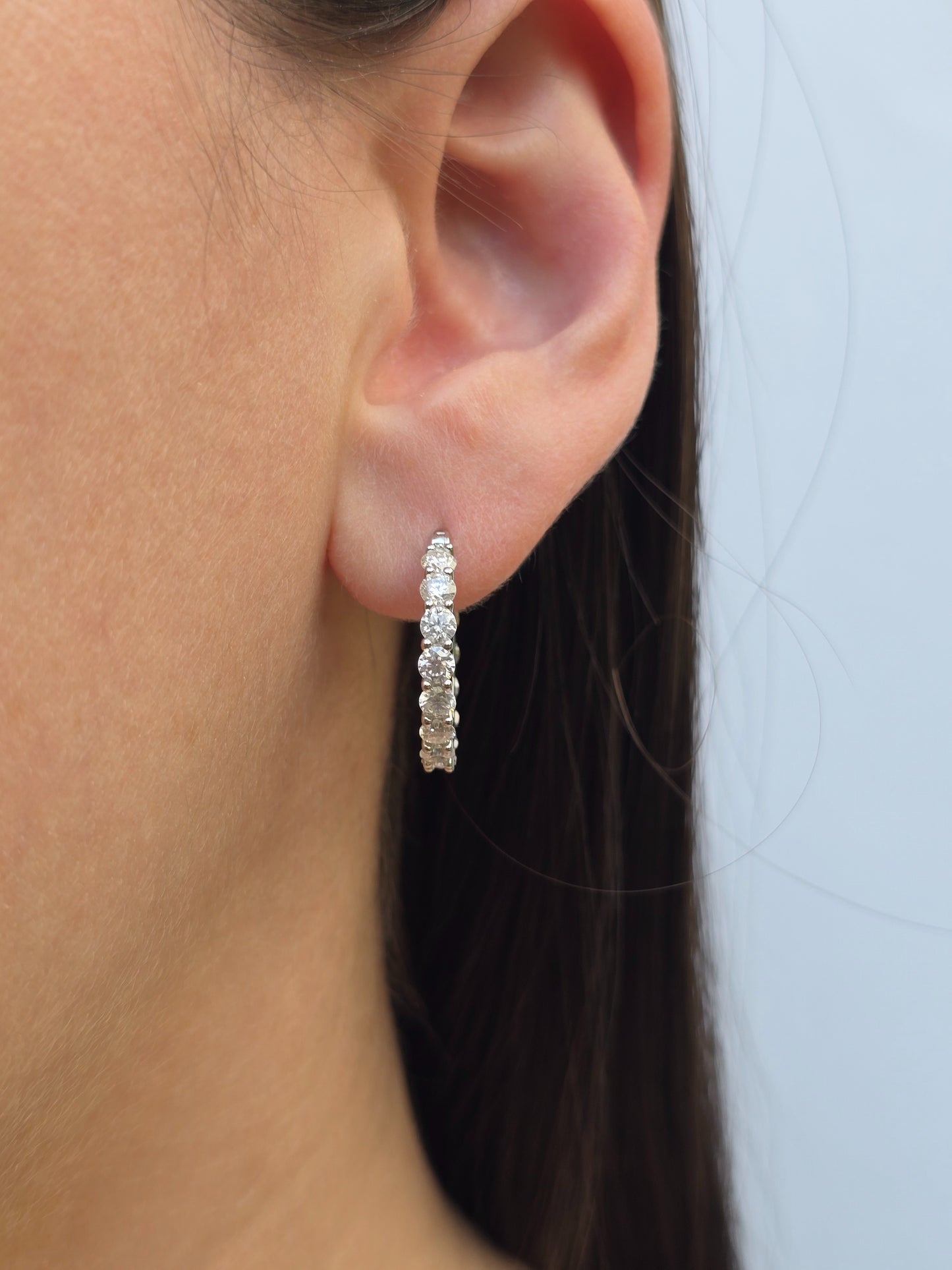 Pendiente Moissanita Sparkling Loop