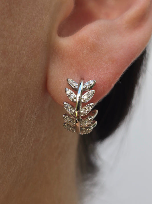Pendiente Moissanita Silver Leaf