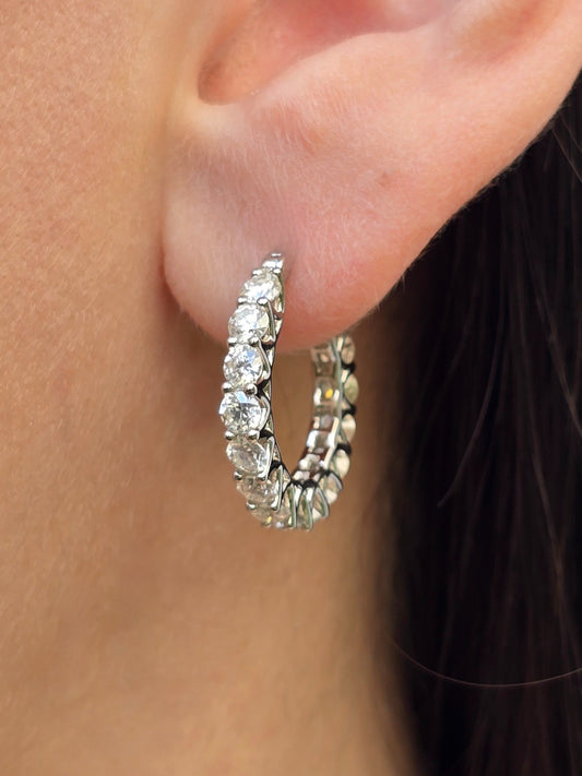 Pendiente Moissanita Sparkling Loop